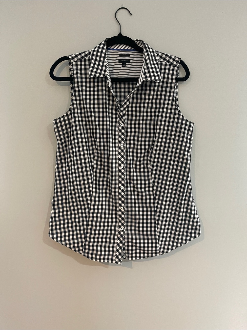 Talbots no iron sleeveless dress shirt size 12